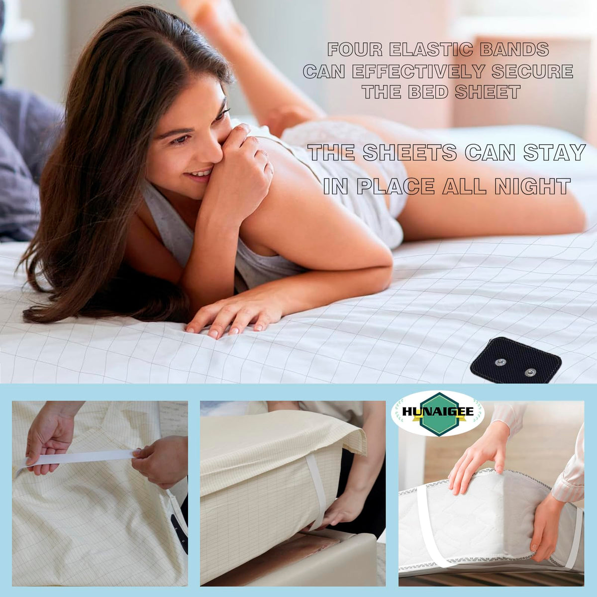 Grounding Sheets Queen Size Organic Cotton Conductive Grounding Sheets 10% Silver Fiber with Grounding Cord Bed Sheets for Sleep Earth Connected Sheets 60x80inch Beige (Queen)