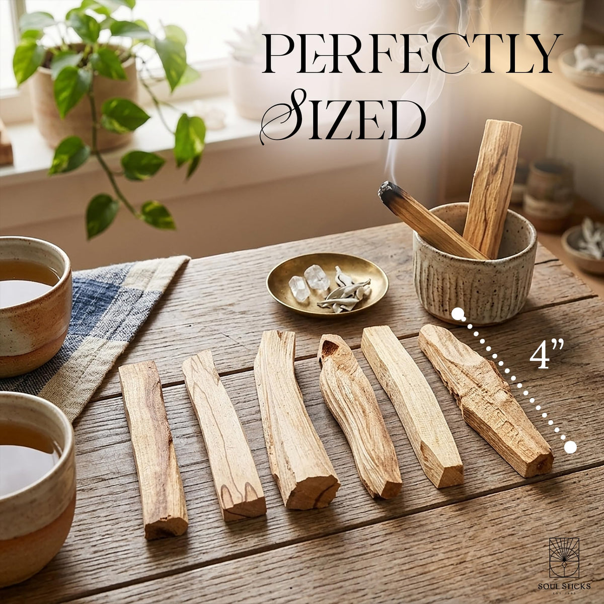 Ancient VEDA Peruvian Palo Santo Sticks 6 Pack with Smudge Guide (6 Pack)