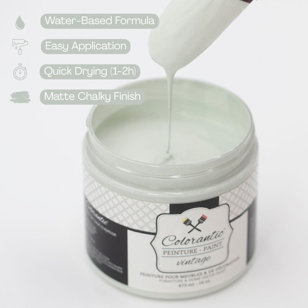 SPRING BREEZE Chalk Paint Based for Furniture DIY (Spring Breeze / 16 Fl Oz (Pack of 1))