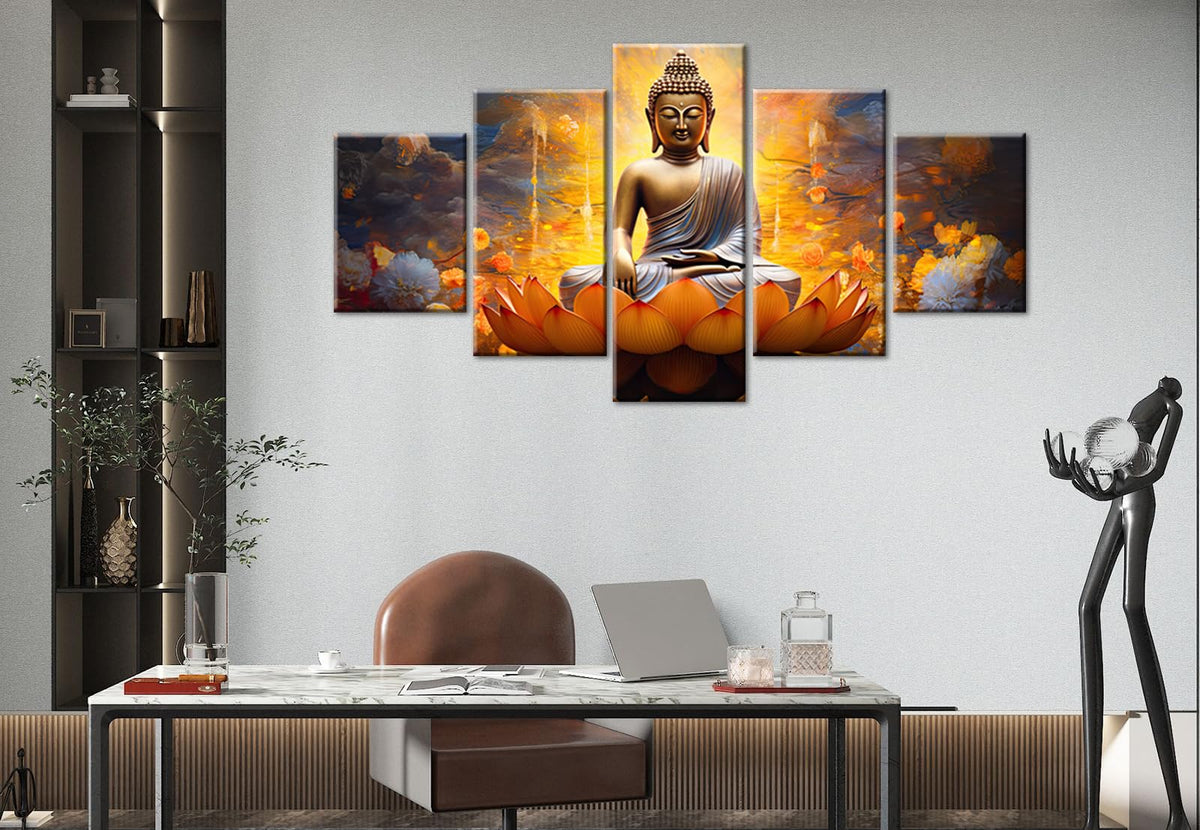 Gold Buddha Wall Art (60"L x 32"W / Buddha-1)