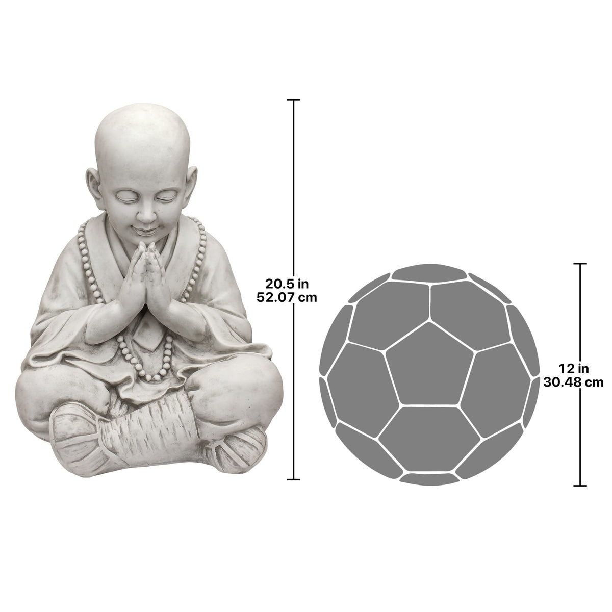 Praying Baby Boy Asian Garden Statue (Praying Baby Buddha Asian)