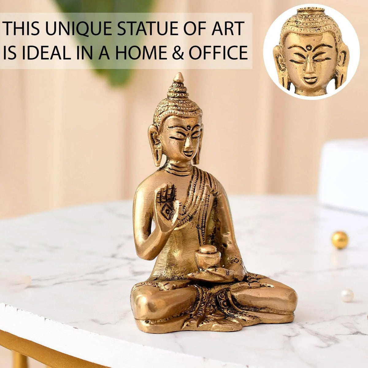 Brass Buddha Statue (Standard Size)
