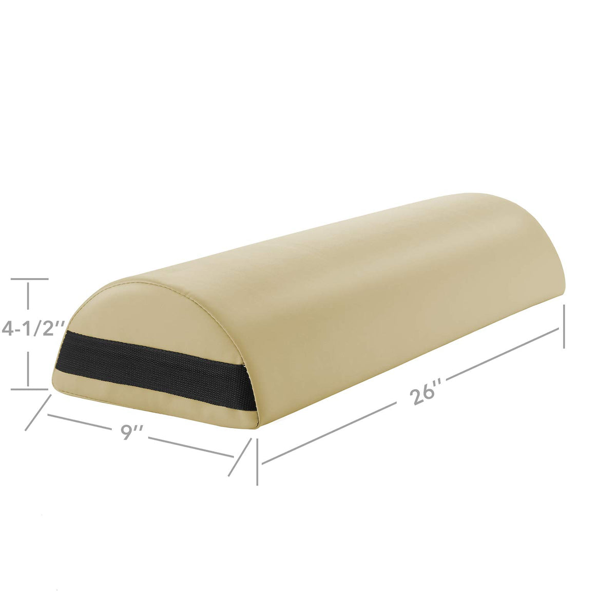 Jumbo Half Round Massage Table Bolster Under (Cream)