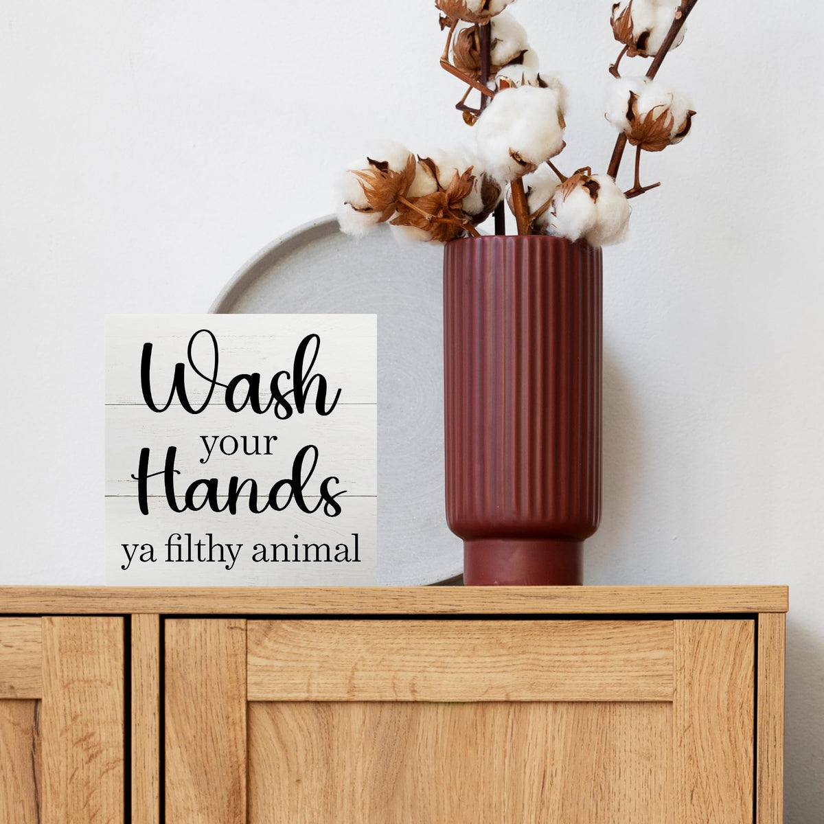 Funny Bathroom Decor Box Sign for Washroom Toilet Restroom (Purple)