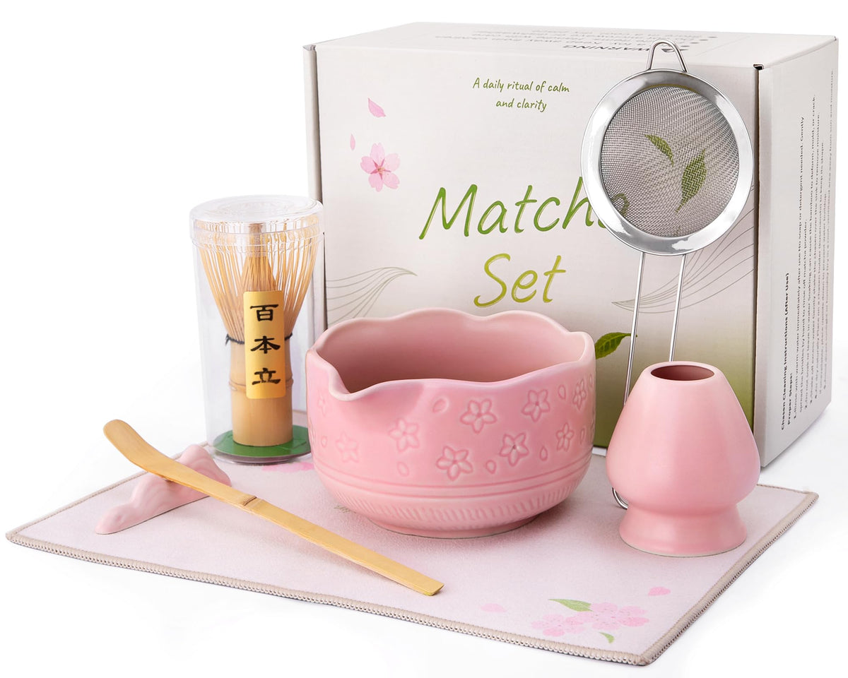 Matcha Whisk Gift Set (Sakura Pink)