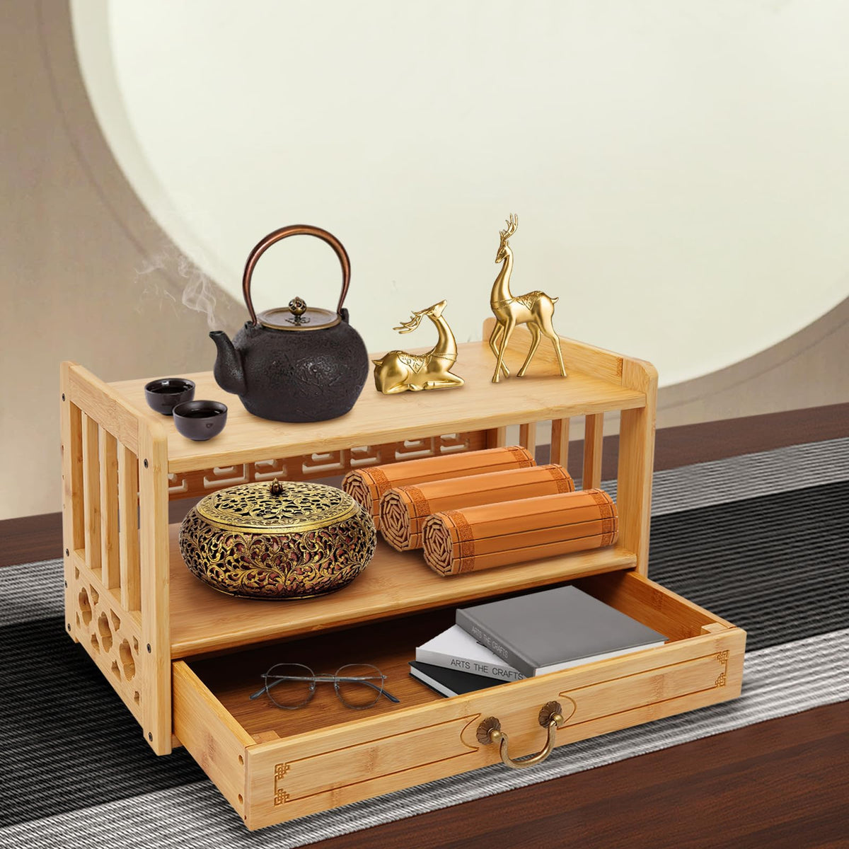 Altar Table with Drawer (Wood Color / 20″ Wide)
