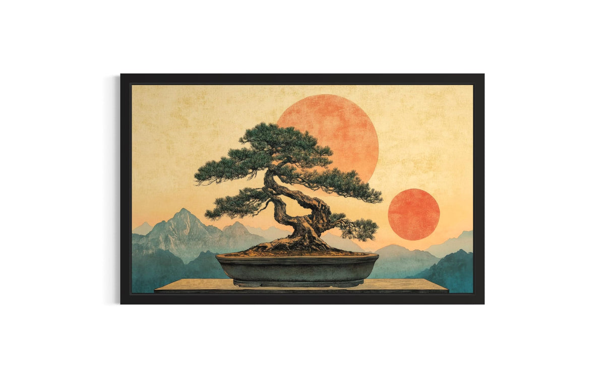 Bonsai Tree UnFramed Wall Art Print Poster (Bonsai Tree / 14"L x 11"W)