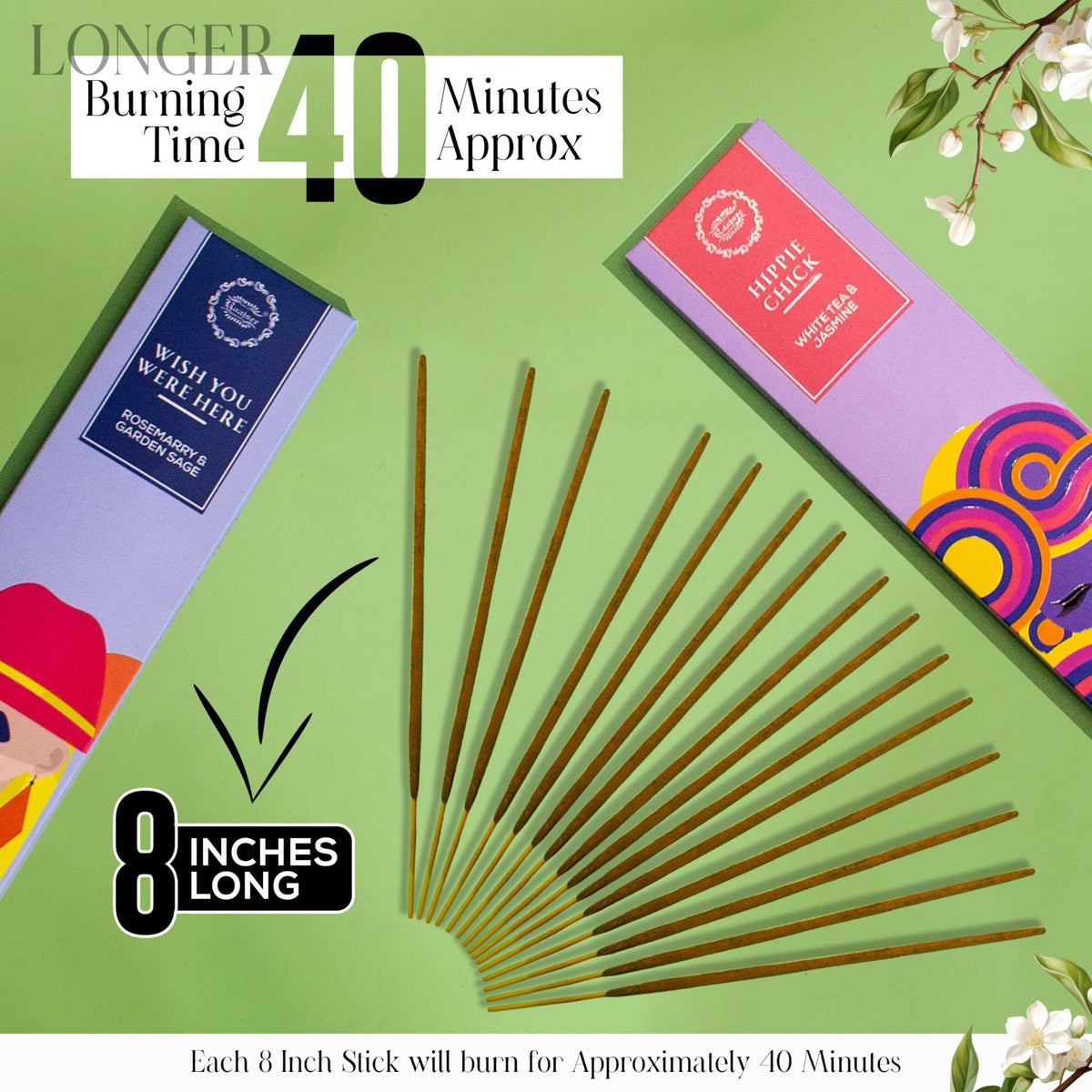 Natural Incense Sticks Variety Pack with Incense Stick Holder (Rise & Conquer)