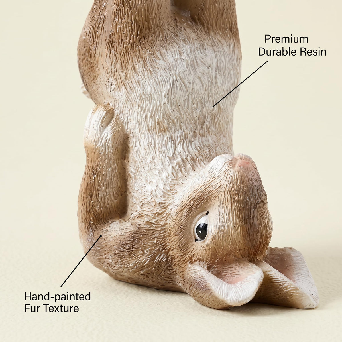 Yoga Bunny Figurines Resin Rabbit Statue Meditation Decor Zen Garden Decor Outdoor Easter Bunnies Decor Small Garden Statues for Outside Home and Outdoor Bunny Decor Yard (Handstand)