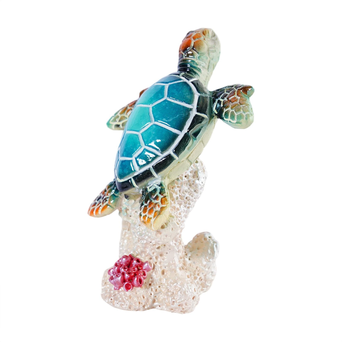 Turtle Ornament Sea Turtle Decor Statue (Blue D)