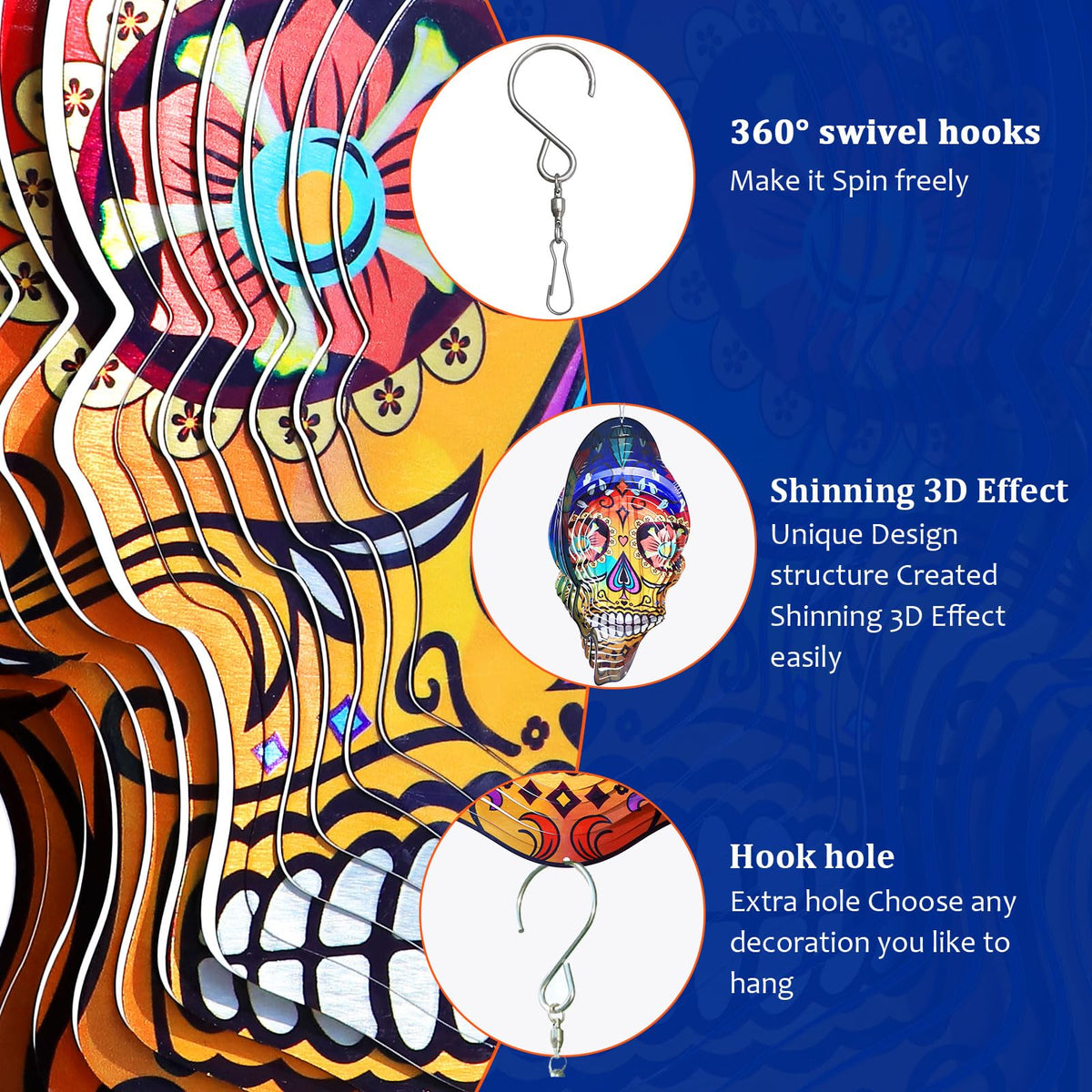 Sugar Skull Wind Spinner (Sugar Skull)