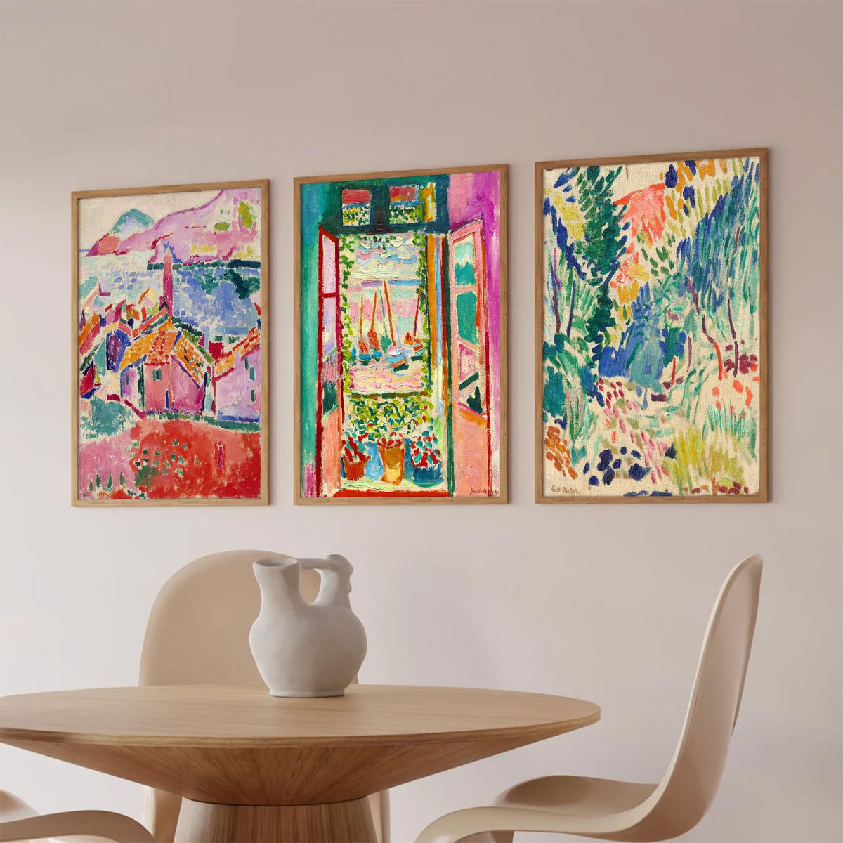 Henri Matisse Wall Art Prints Aesthetic Canvas Matisse Wall Decor Painting Colorful Matisse Wall Art Poster Boho Abstract Matisse Picture Artwork for Bedroom Living Room 16x24 Inch Unframed Set of 3 (Unframed / Henri Matisse Prints / 24"L x 16"W)