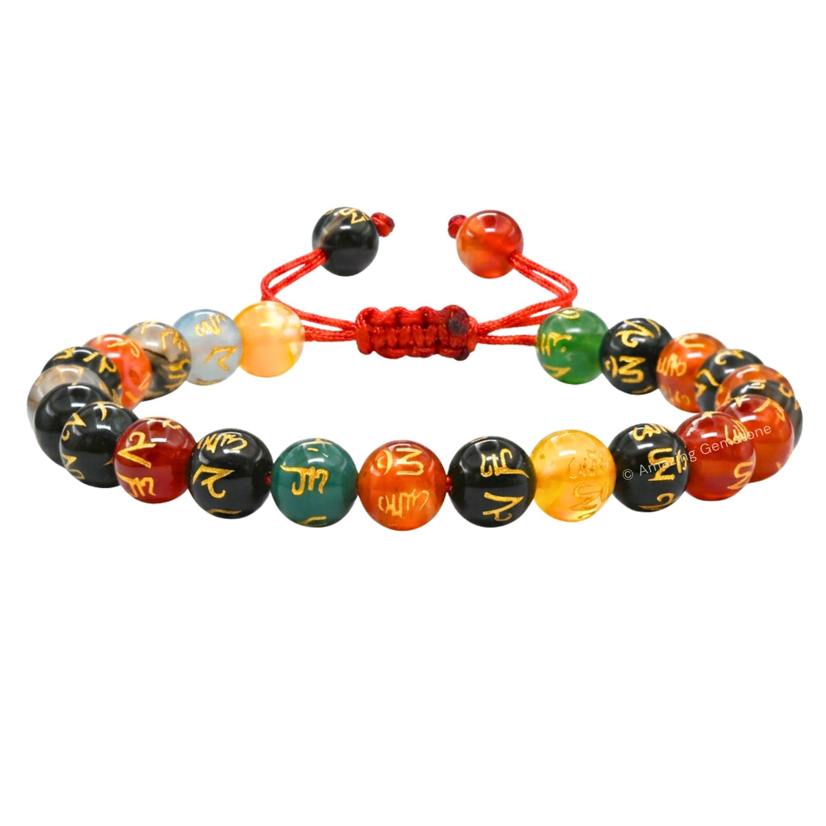 Om Mani Multi Gems Bracelet for Women Men's Gifts (Om Mani Multi Gems)