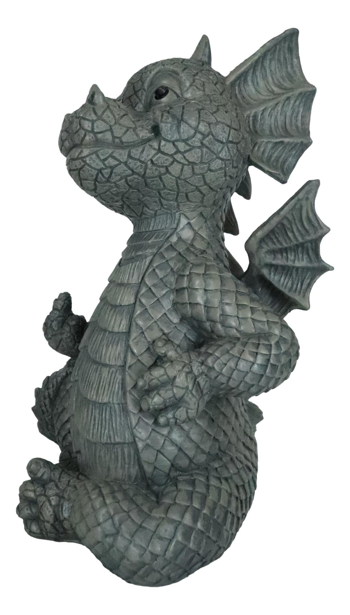 Ebros Keep Off Flip The Bird Rude Baby Dragon Sitting Statue 10" H Fairy Garden Faux Stone Resin Finish Guest Greeter Figurine (Flip the Bird Keep Off)