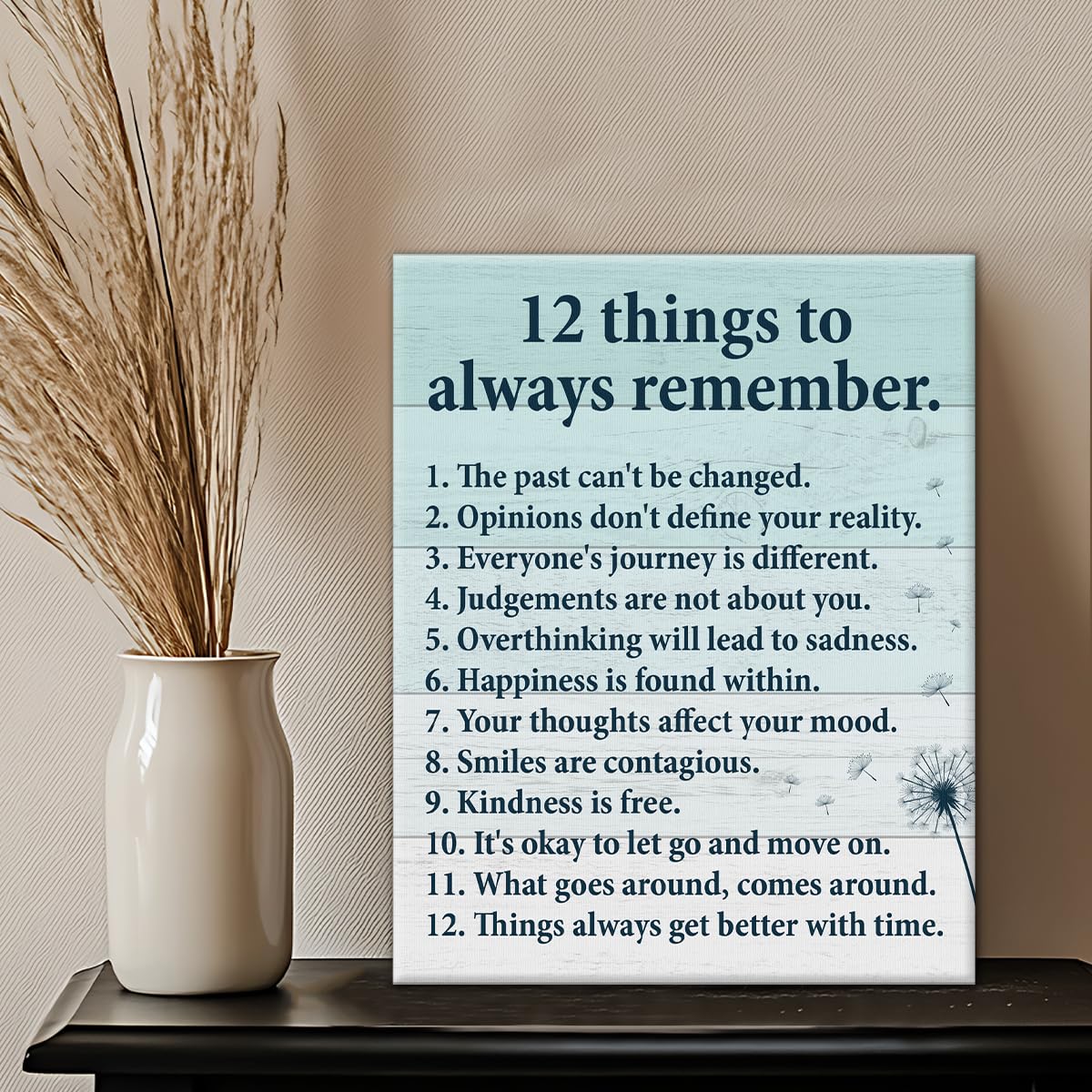 Inspirational Quote Wall Art 12 Things to Always Remember Poster Wall Decor (12 Things)