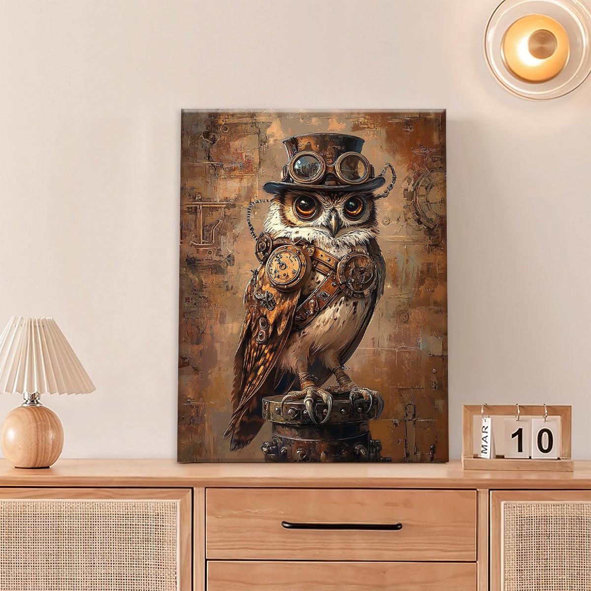 Steampunk Wall Art (16"L x 12"W / Steampunk Owl)