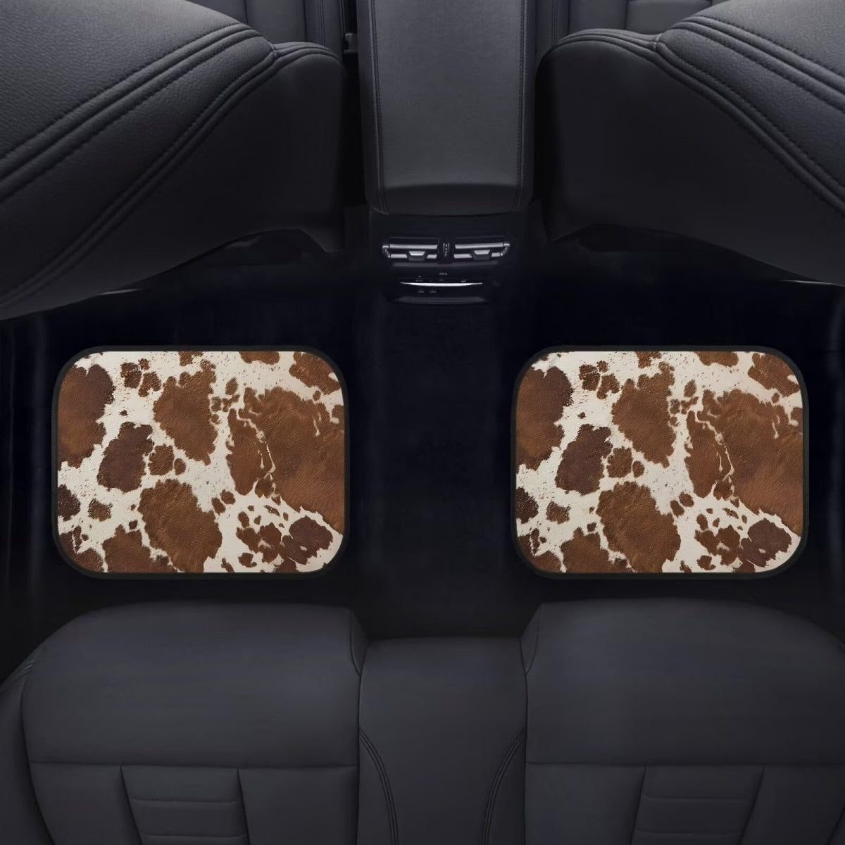 Brown Cow Auto Floor Mats Rubber Car Floor Mats Non Slip Foot Pads for Cars Automotive Carpet Mat Protector Universal Auto Vehicle SUV Van Vehicle Truck (Brown Cow)