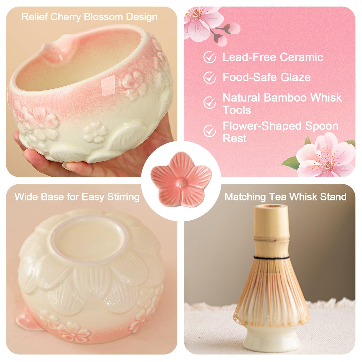 Matcha Whisk Set (Sakura Pink)