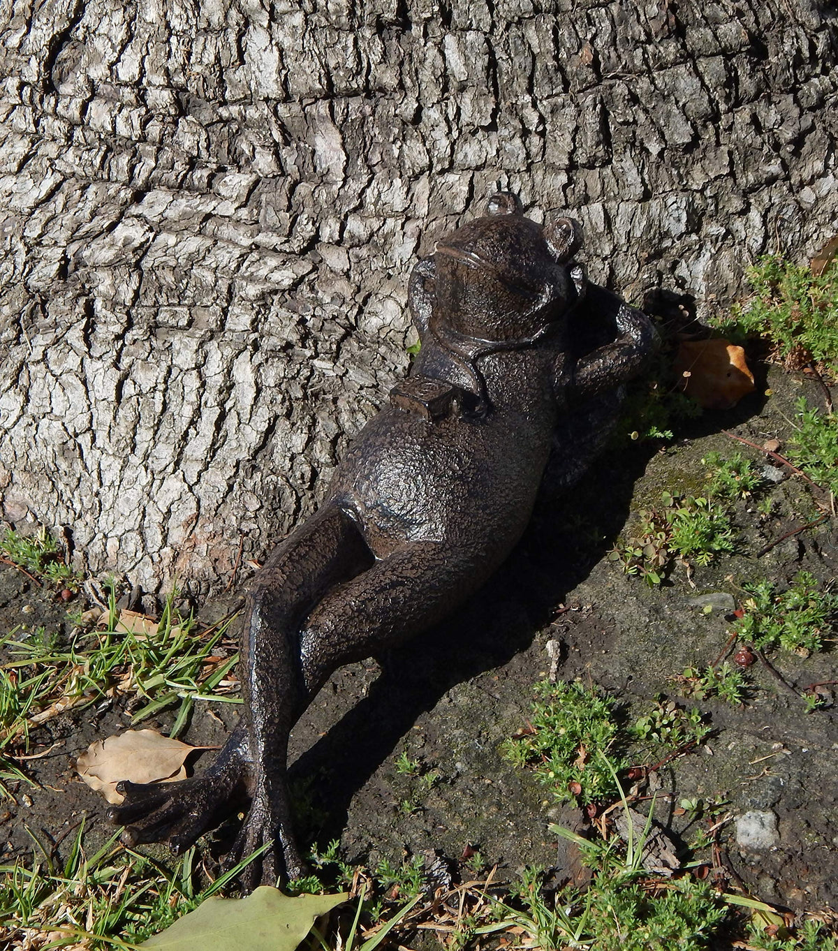 Sleeping Frog Garden Statue