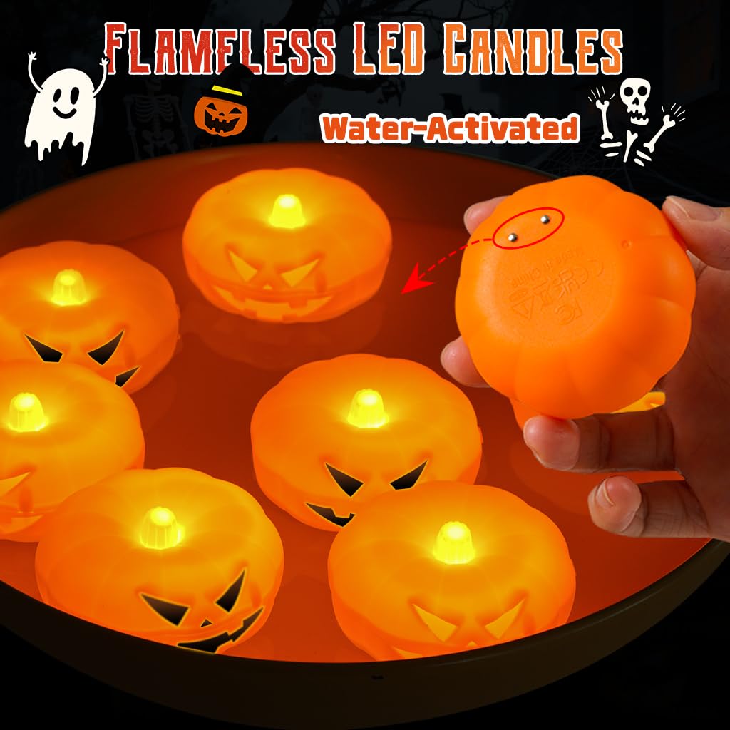 2.3” x24PK Orange Floating Candles (24PK Orange Floating Candles)