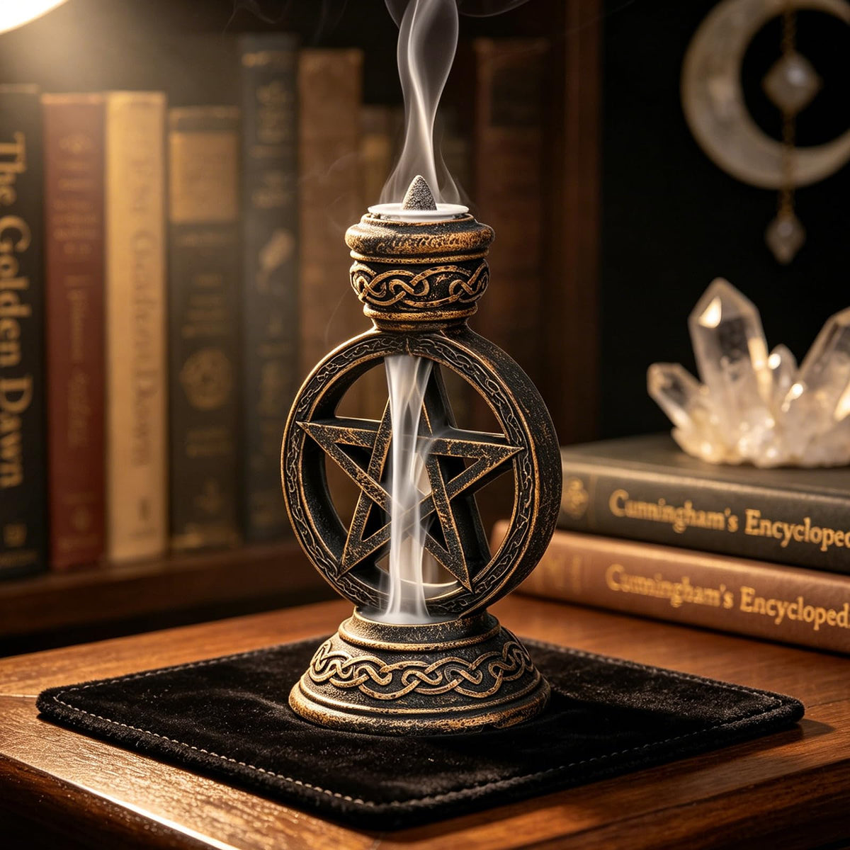 Pentagram Backflow Incense Burner (Multi-color Pentagram)