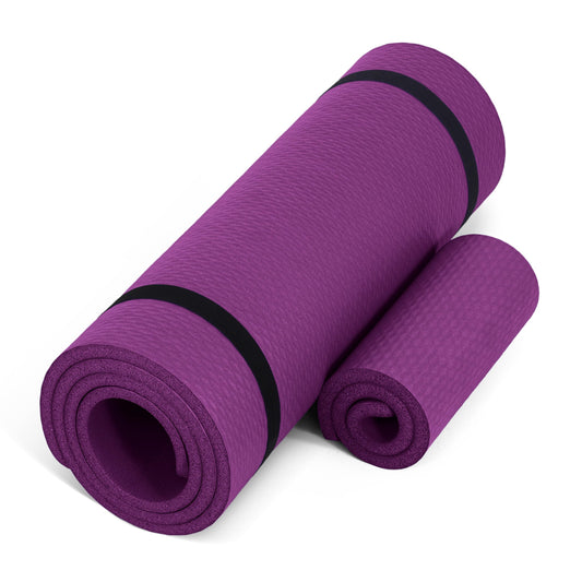 1 2" Thick Yoga Mat (Wine / Yoga Mat w/Knee Pad)