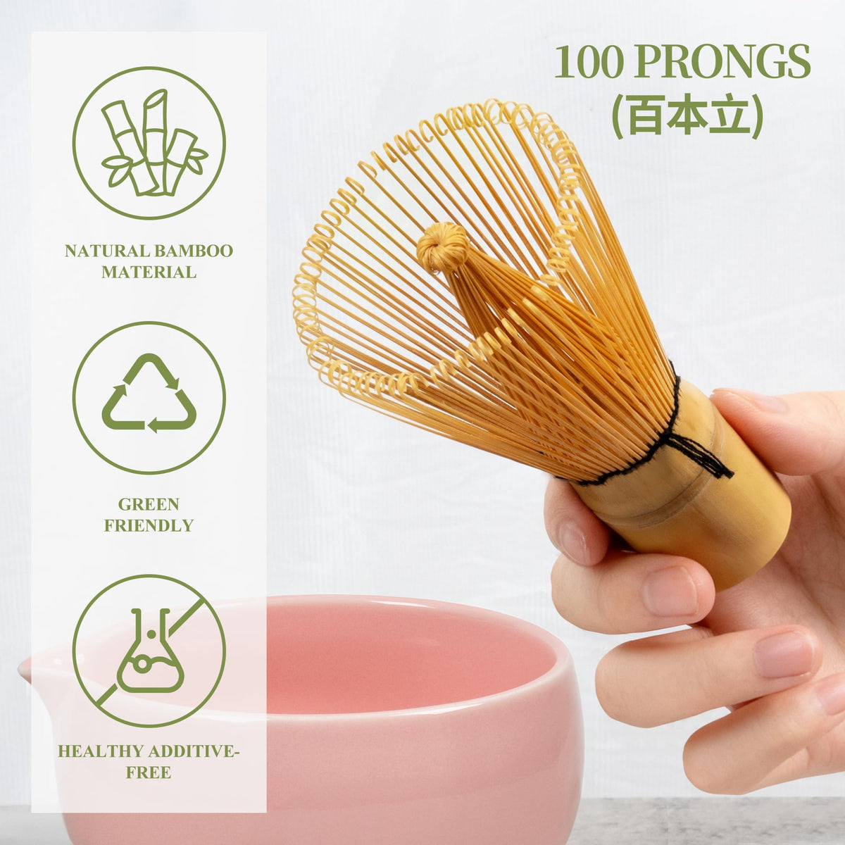 Matcha Whisk Set Pink (Pink)