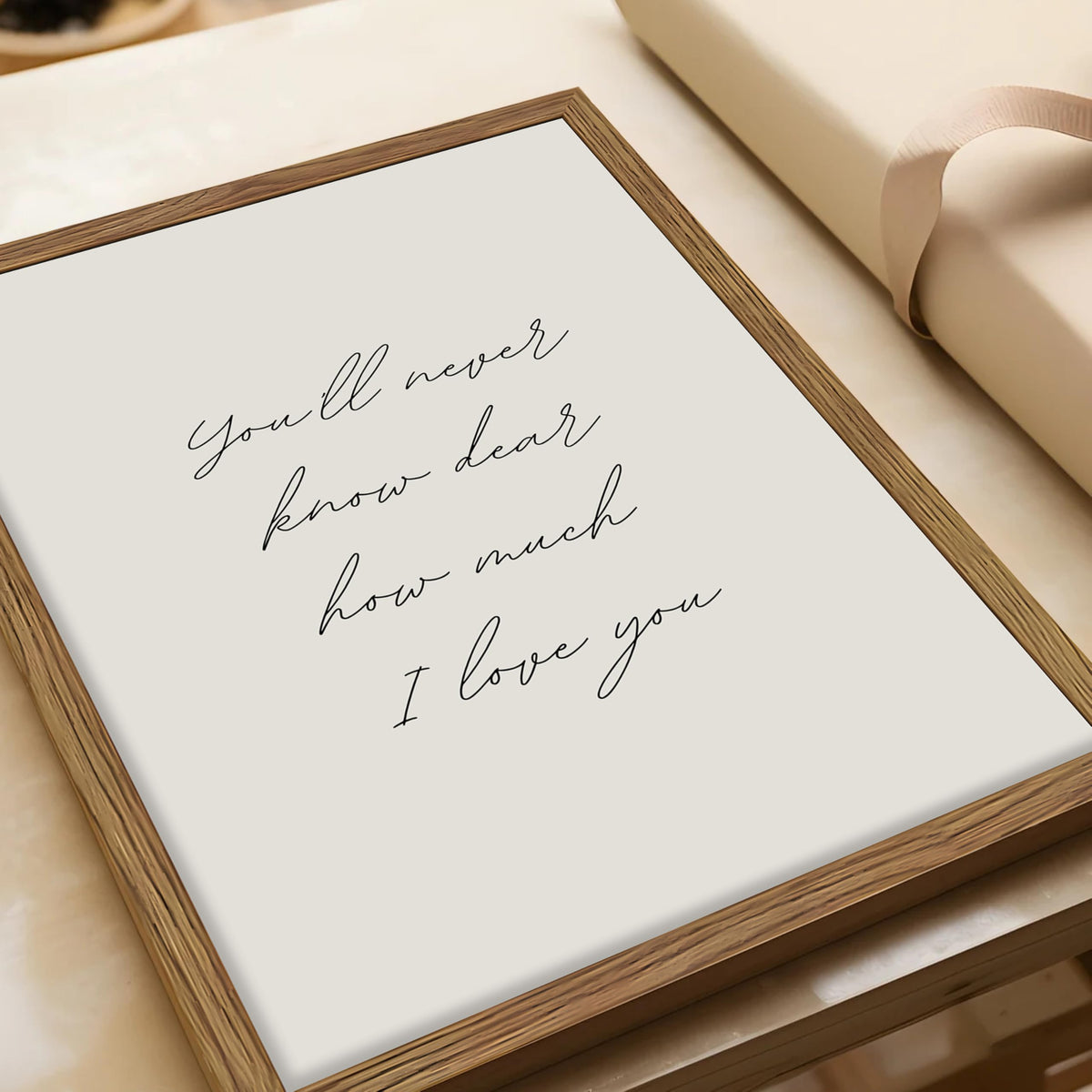 Vintage Nursery Wall Art (White Love / 16"L x 12"W)