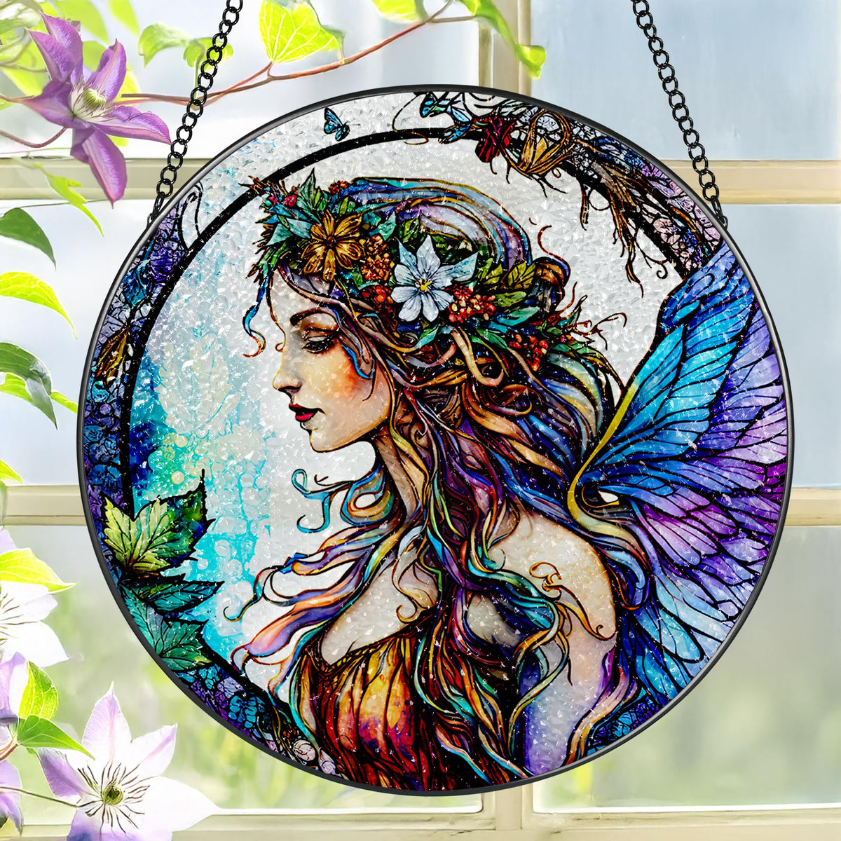 Stained Glass Window Hanging (Fairy)