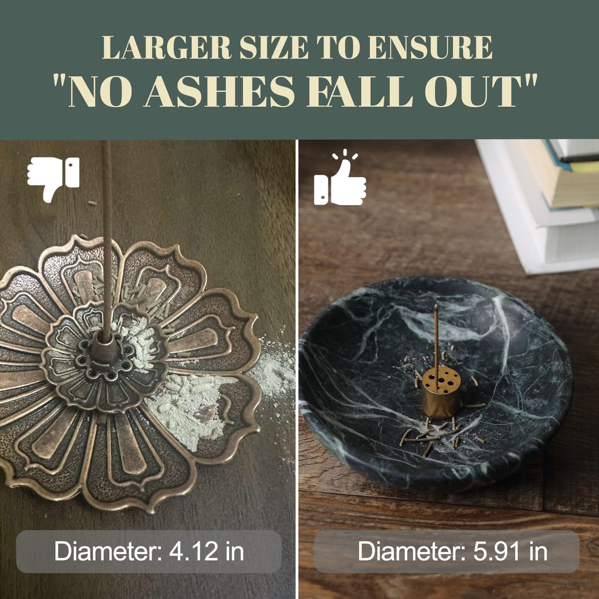 Natural Marble Incense Holder (D=150-alpi Green)