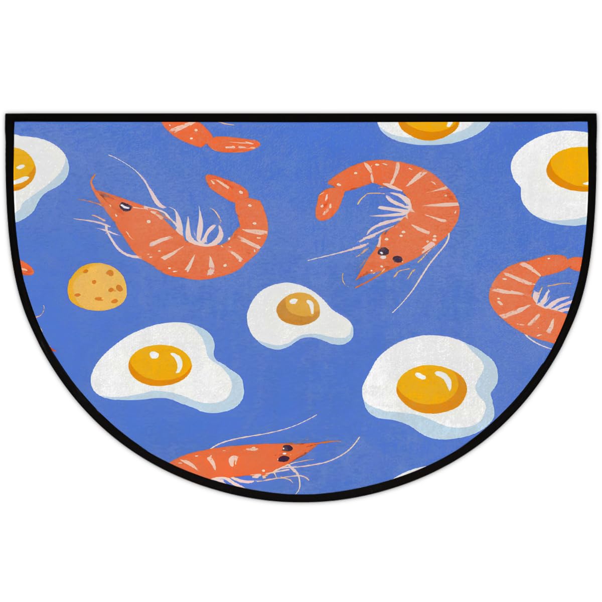 Egg Half Round Door Mat Semi Moon Rug Fireplace Carpet Area Rugs (Color8)