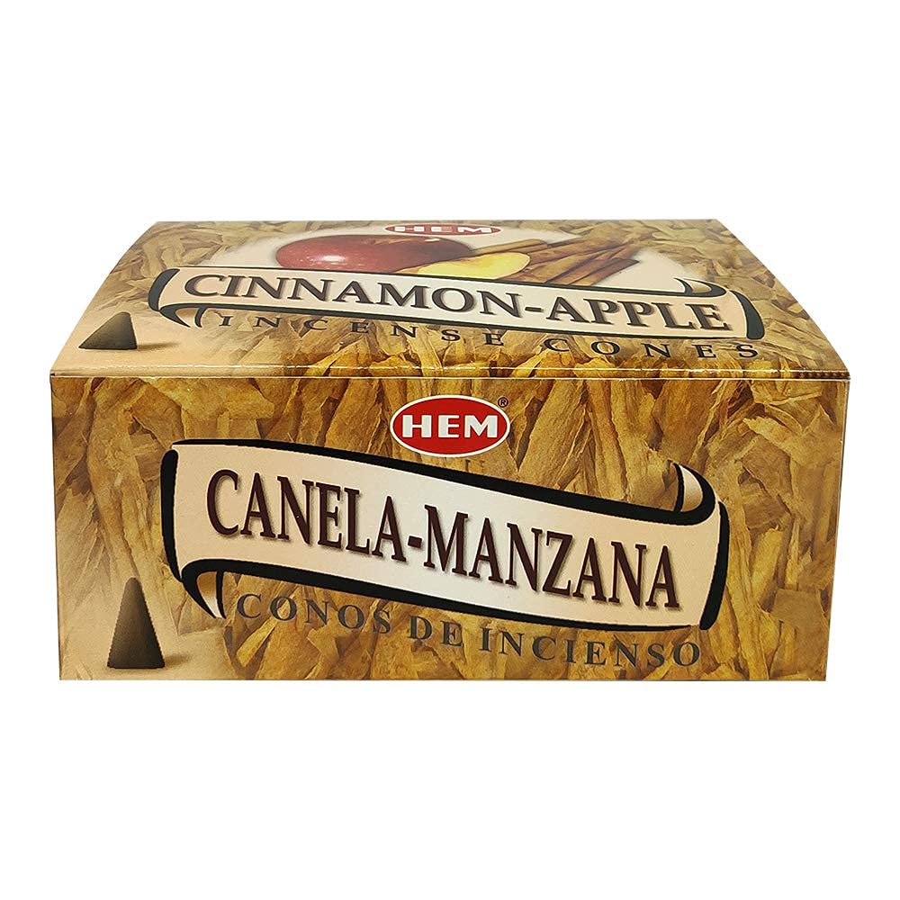 Incense Cone Holder Bundle with Hem Cinnamon Apple Incense Cones (Cinnamon Apple)