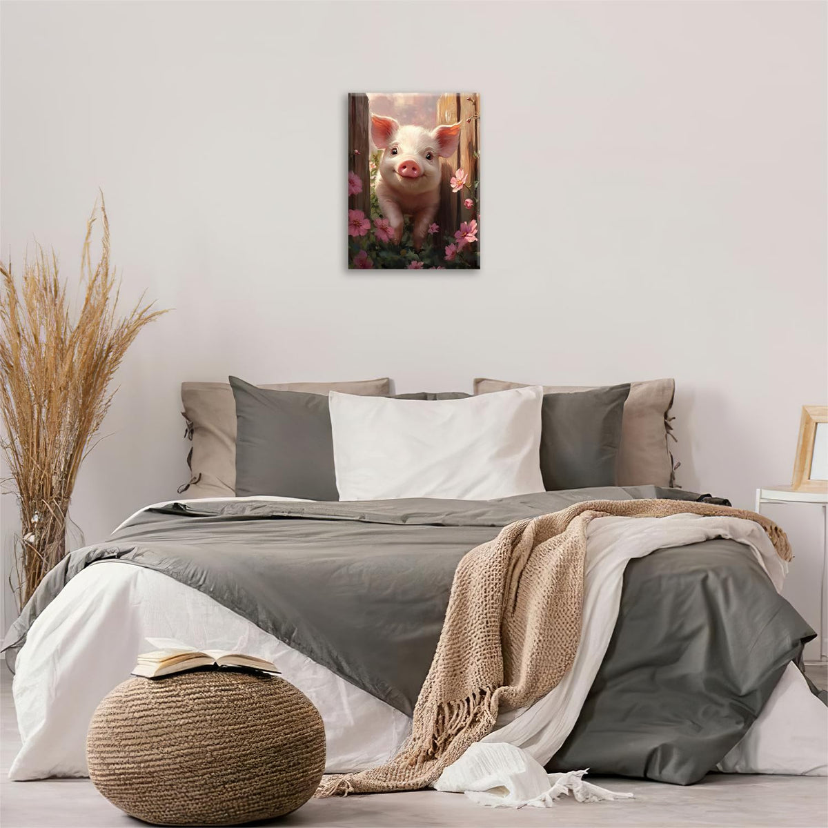 Farmhouse Pig Wall Art (16"L x 12"W / Pig)