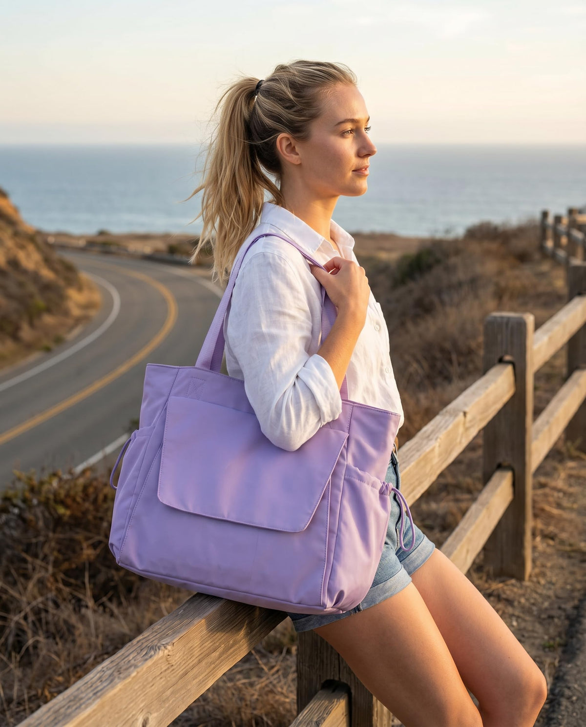 Yoga Mat Bag Tote Gym Bags Water Resistant Yoga Mat Bag Carrier (Purple)