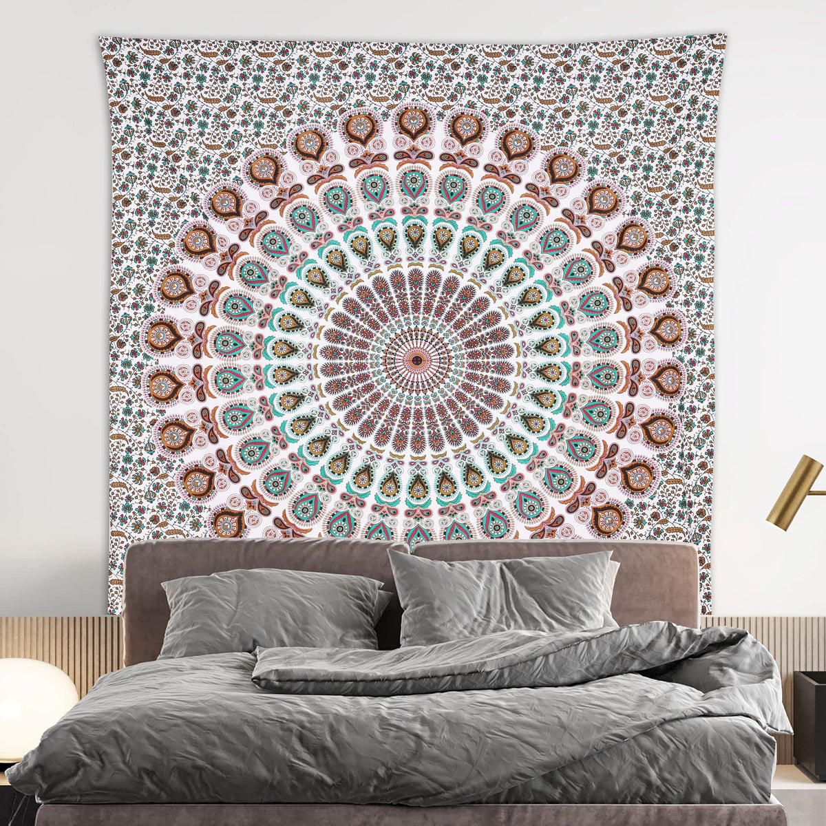 Organic Cotton (Floral Gold / 90"L x 84"W)