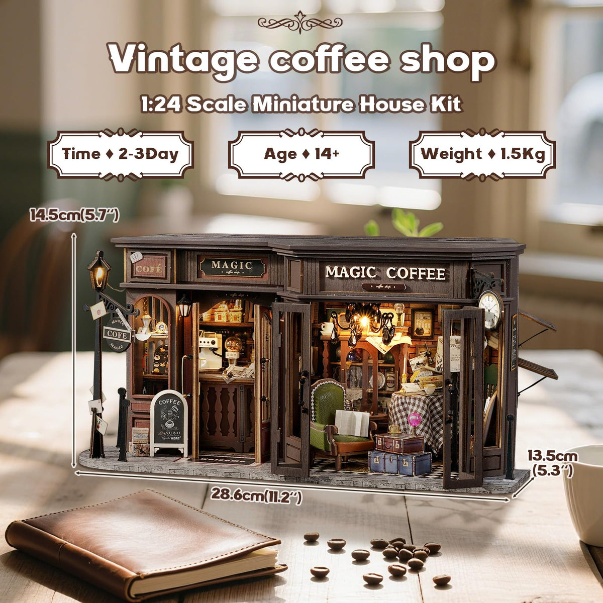 DIY Magic Miniature Dollhouse Kit Halloween (Magic Coffee)