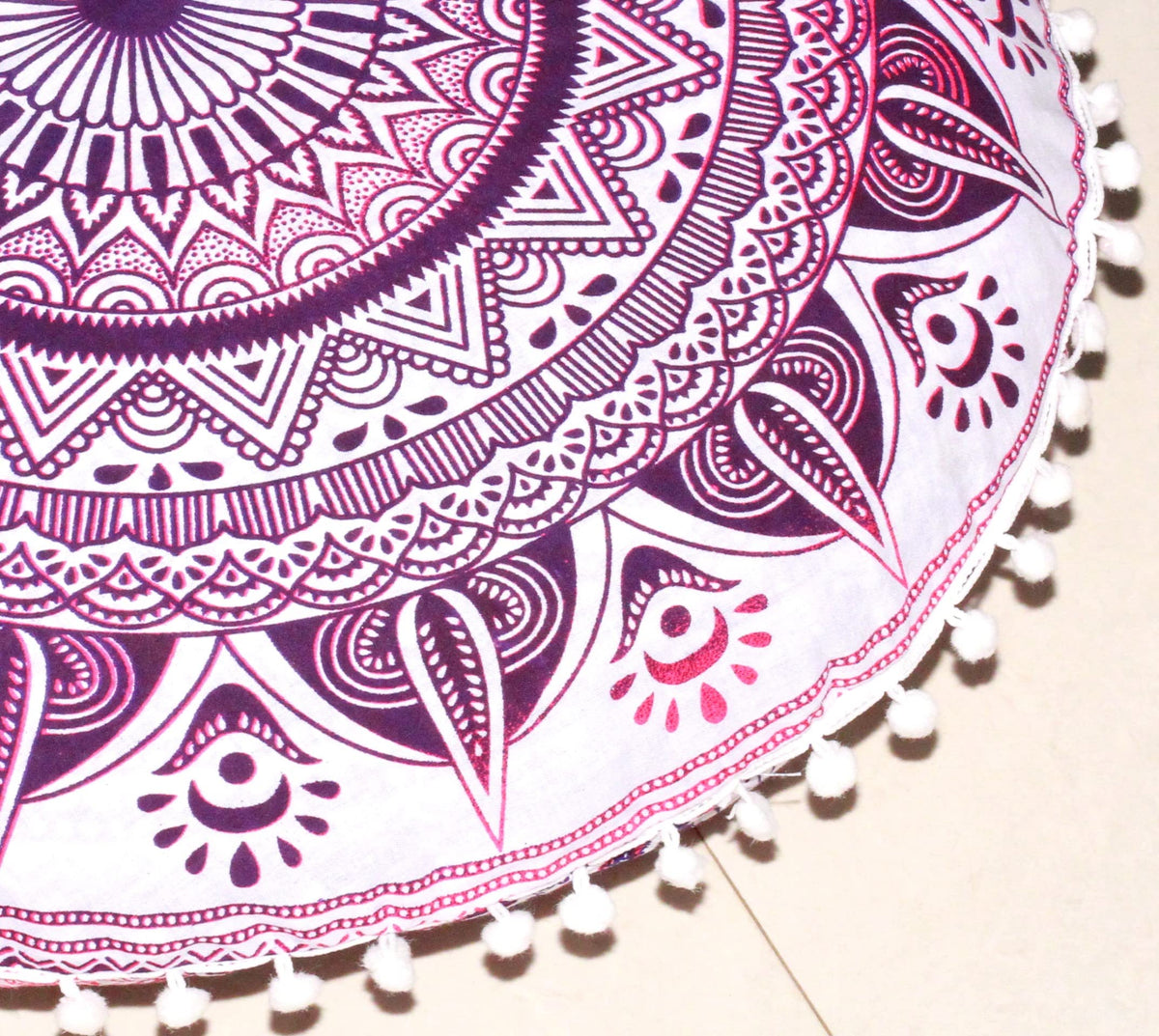 Meditation Floor Pillow Cover (Pink)