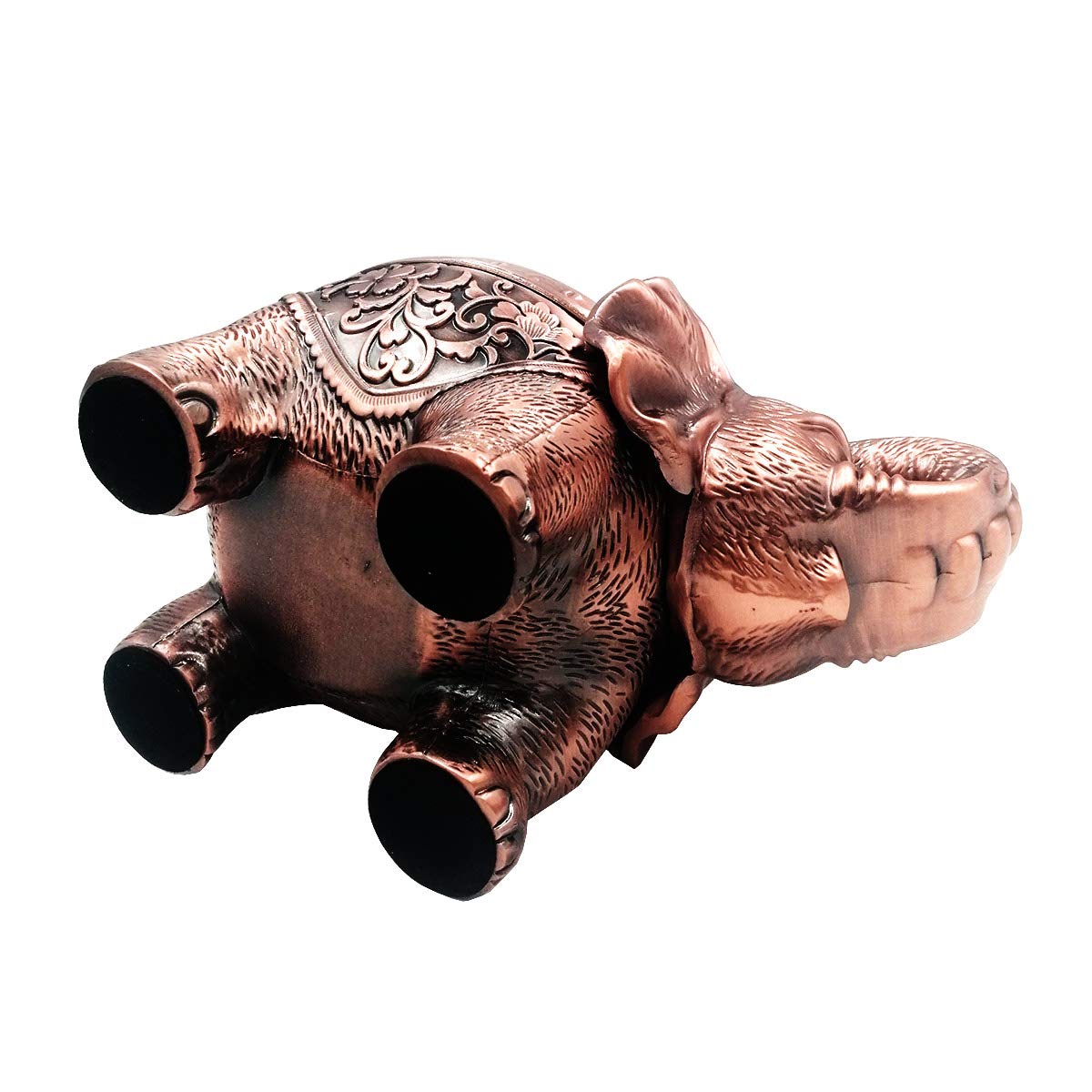 Metal Elephant Incense Holder (Red Copper)