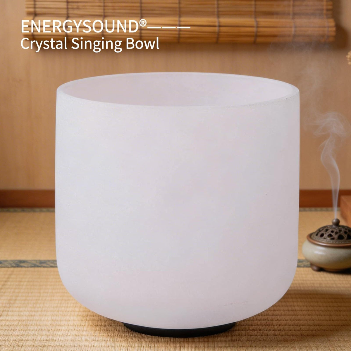 432Hz C Root Chakra Frosted Quartz Crystal Singing Bowl 7" (7 inch / 432 Hz C note bowl)