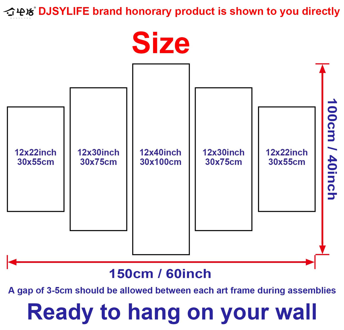 Extra Large Picture Canvas Wall Art (60"W x 40"H / Art 09)