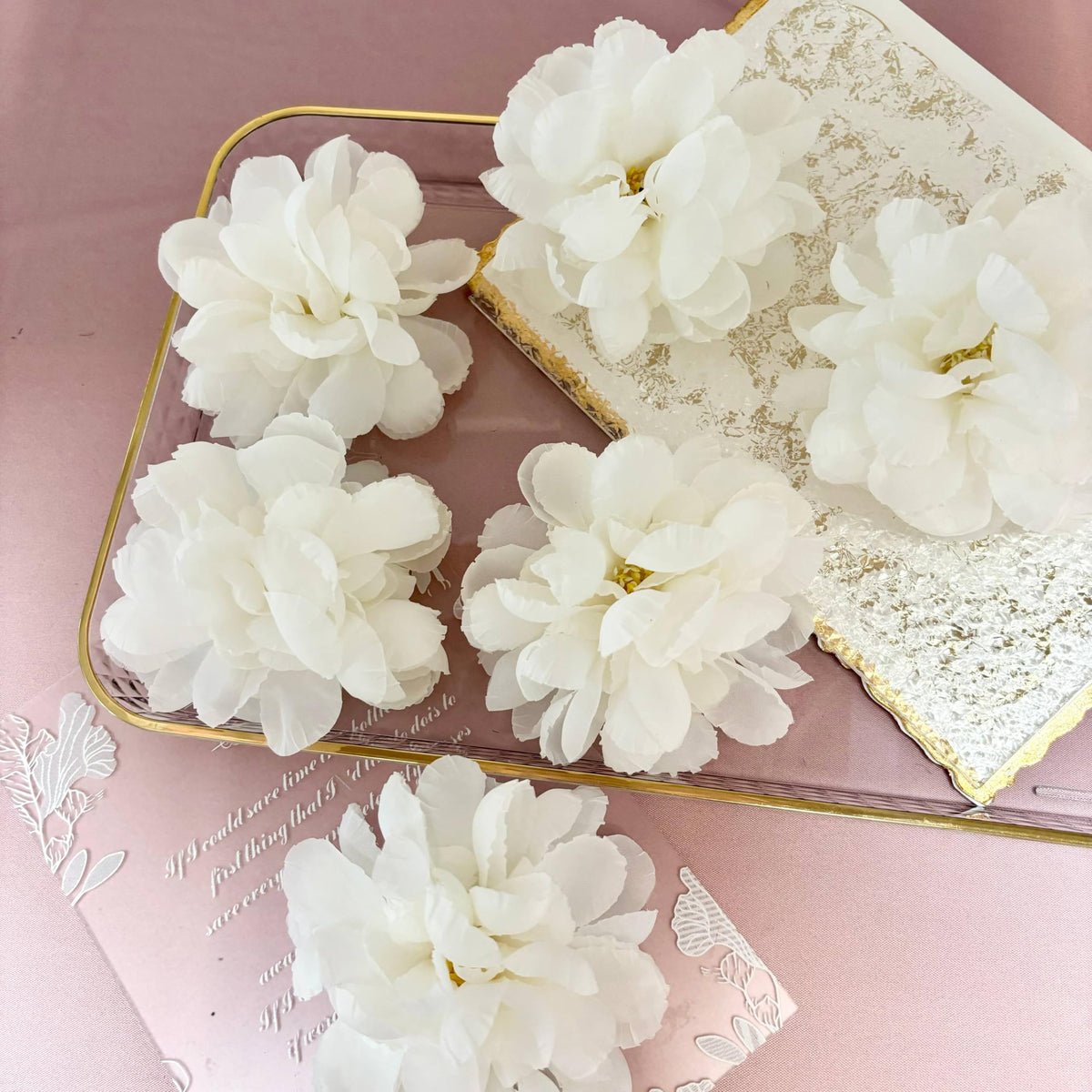 Floating Flowers for Floating Candle Centerpieces (White)