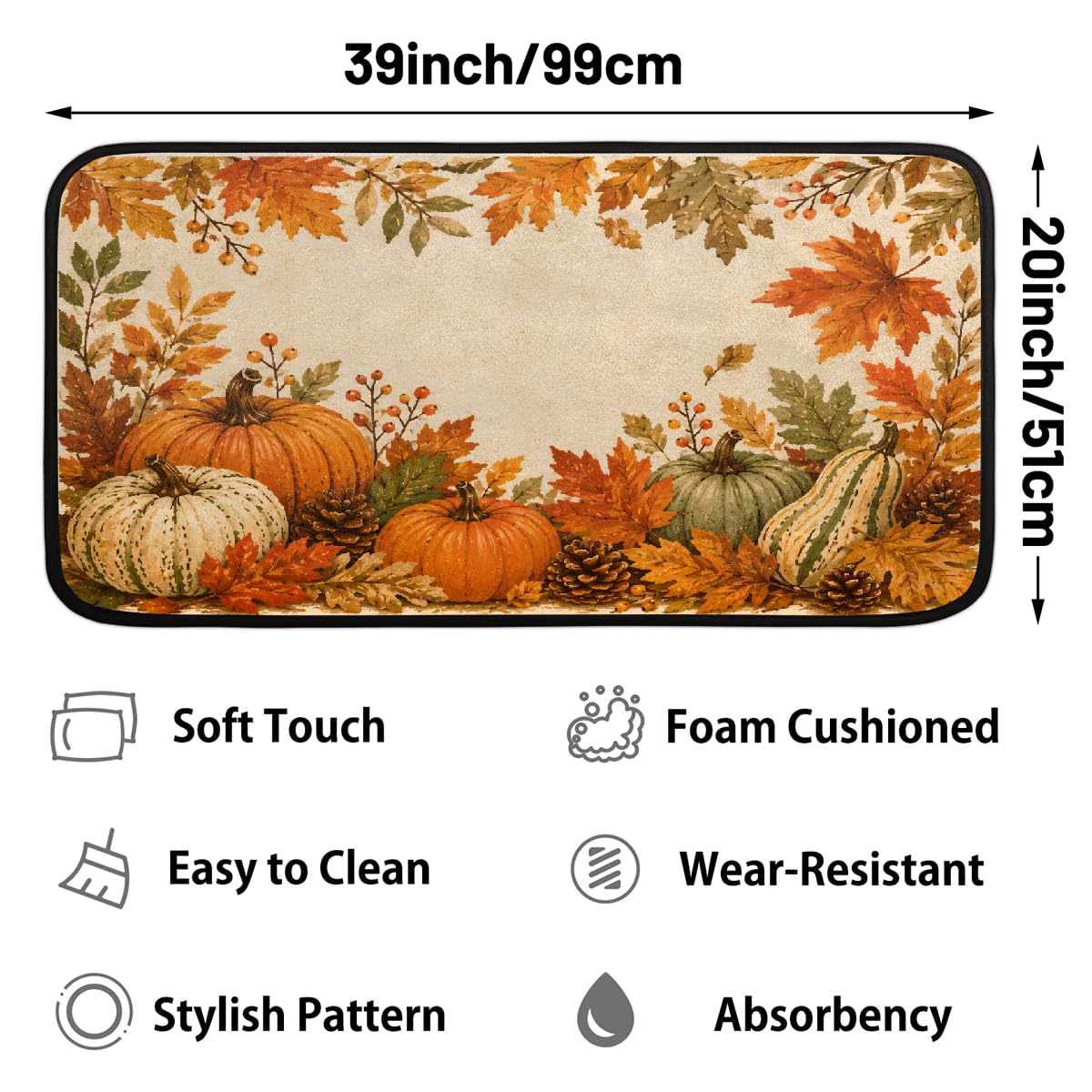 Harvest Kitchen Rug Non (B:b-13)