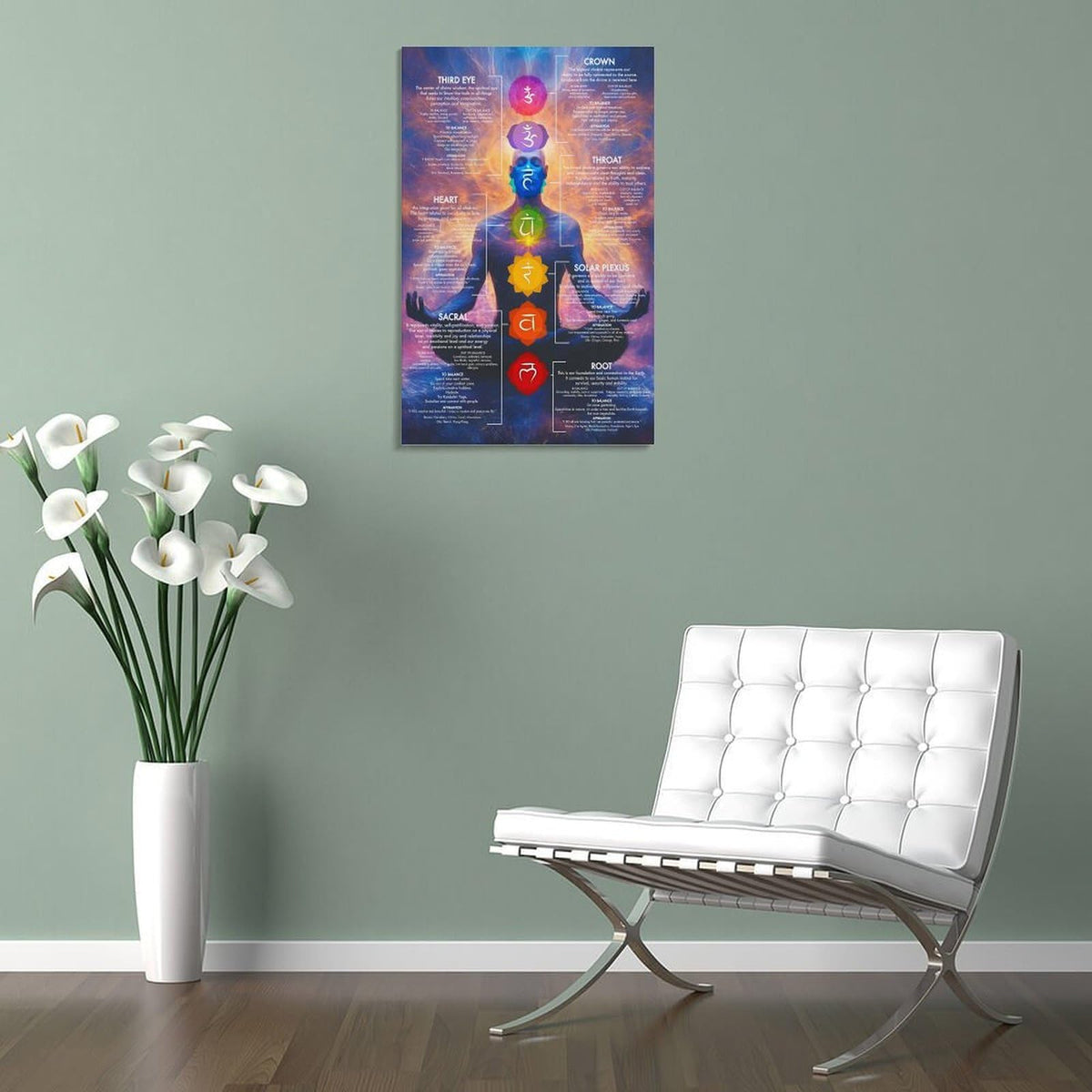 Chakra Chart Poster (20 x 30 inches / Frame-style)