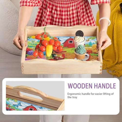 Diamond Art Kits for Adults Wooden Serving Trays with Handles (D Farmhouse CA NEW)