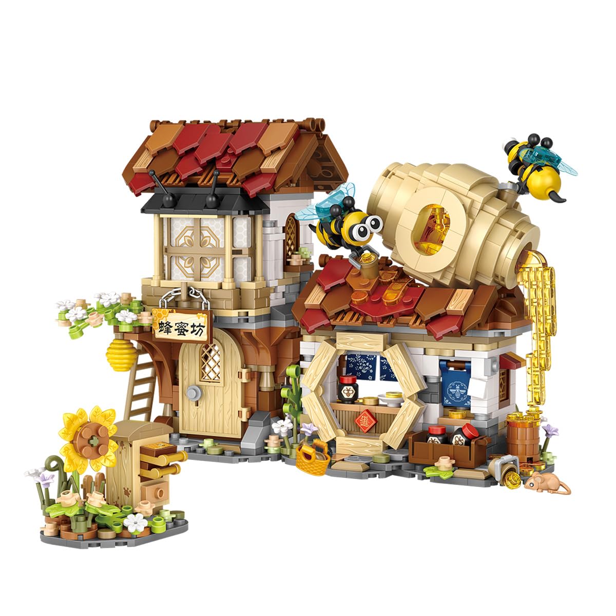 City Street View Honey Workshop Mini Building Blocks Set 1242 pcs (1943)