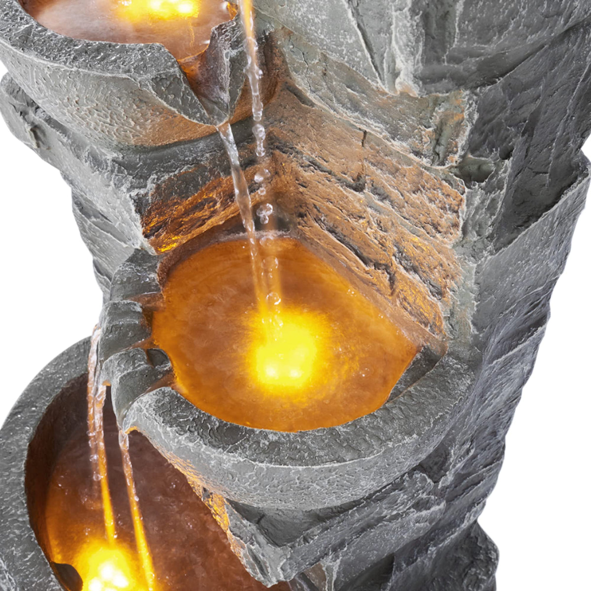 33" Outdoor Water Fountain with LED Lights (33")