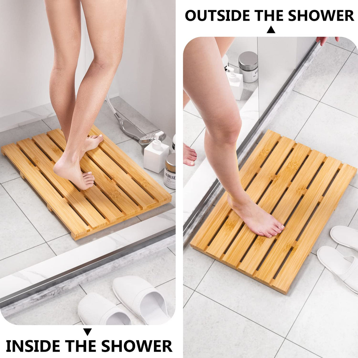 Bamboo Bath Mat (Natural / 21.3" x 14.2" (Rectangular))