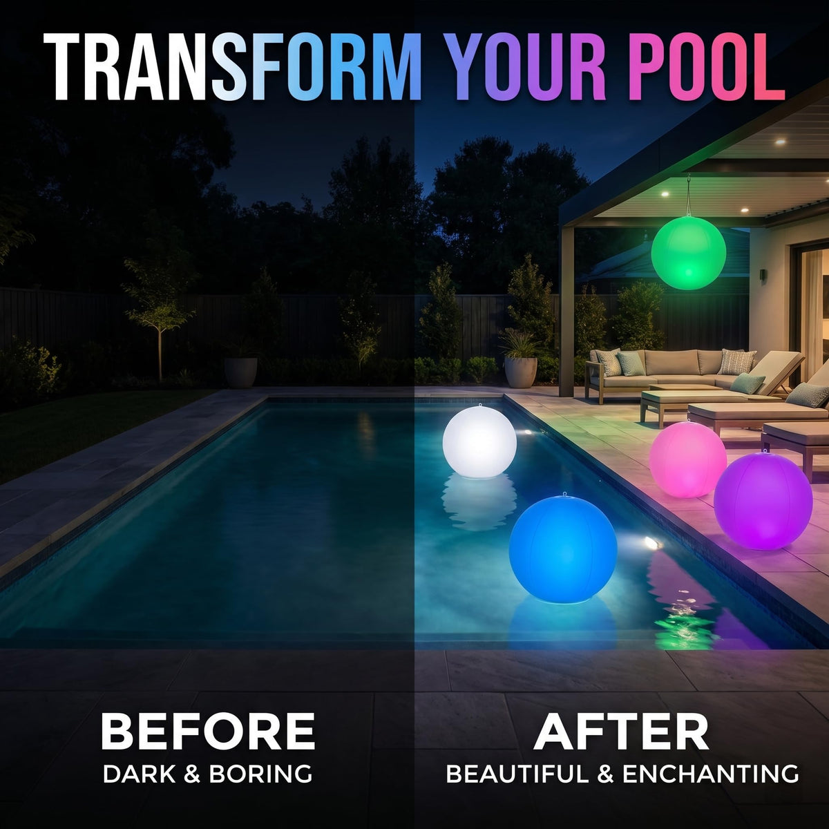 Solar Floating Pool Lights (Multiple)