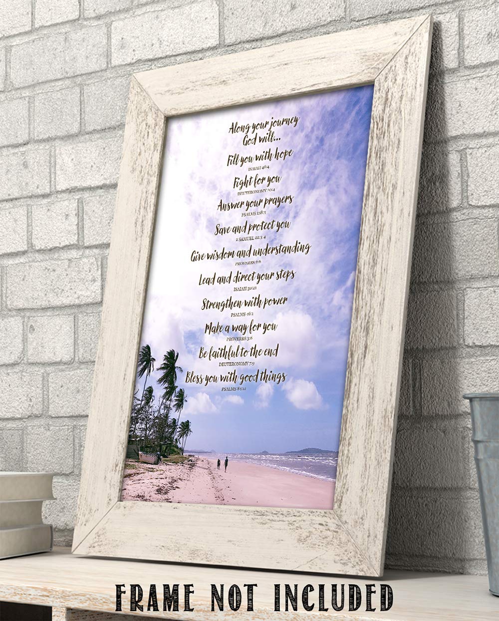 Along your journey Spiritual Quotes Wall Art Decor (Purple Sky)