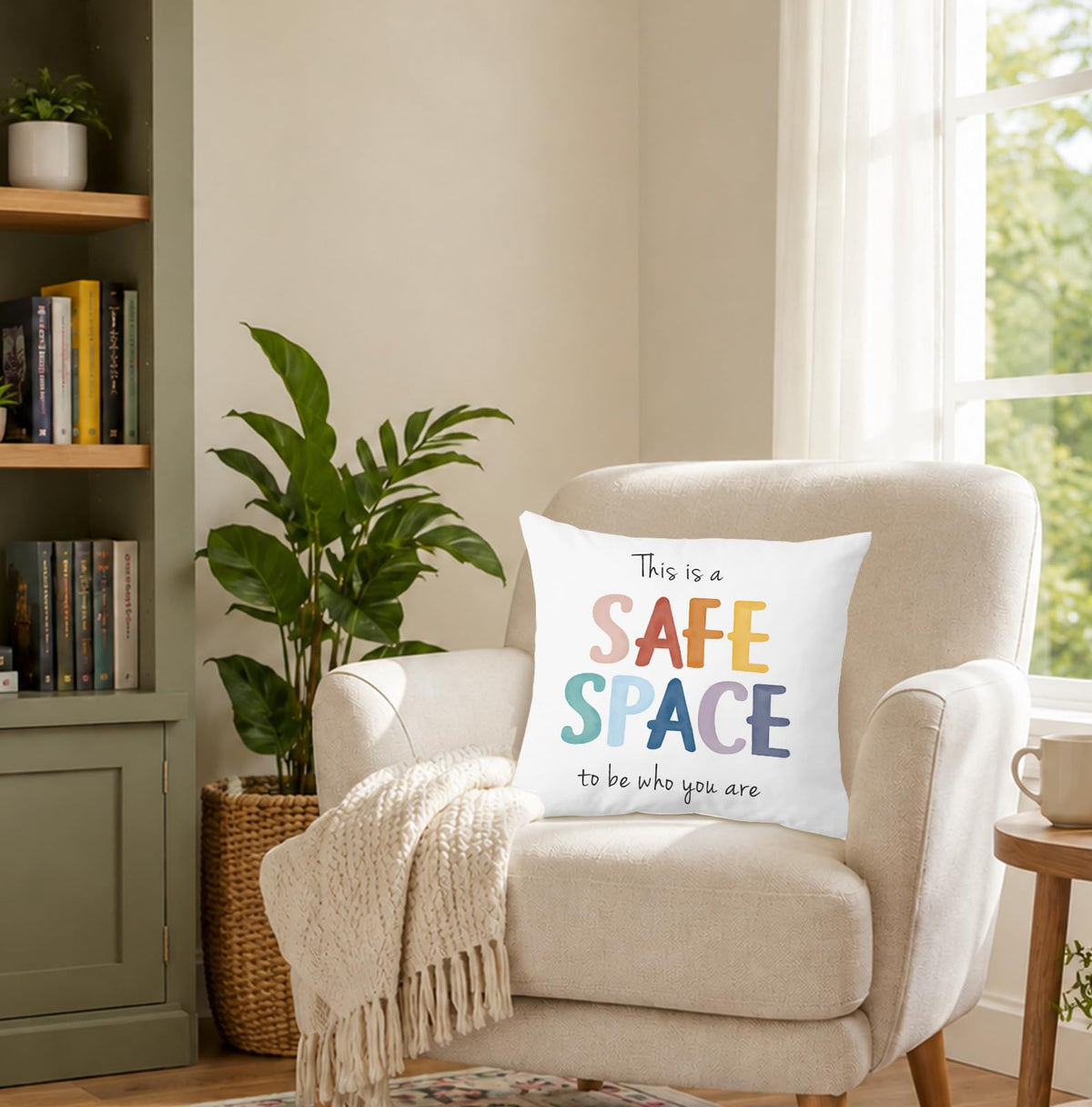 Mental Health Throw Pillow Cover 18x18 (Qt-bz-mental Health-mental Health)